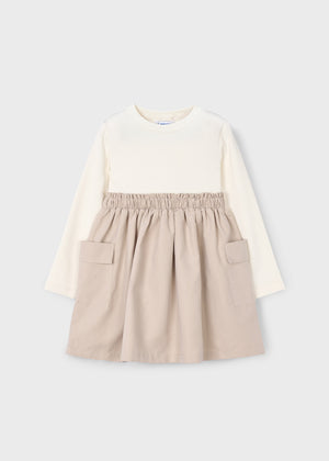 Girl Cargo Dress - Sand