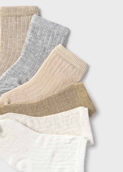 Newborn 6-pack Neutrals Socks