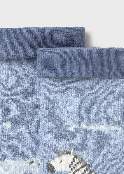 Animal slip-resistant bluebell socks