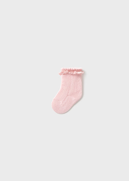 Openwork Pink Baby Socks