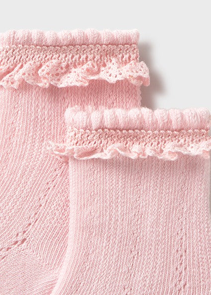 Openwork Pink Baby Socks
