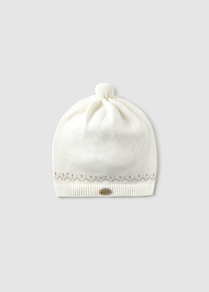 Ecru baby hat