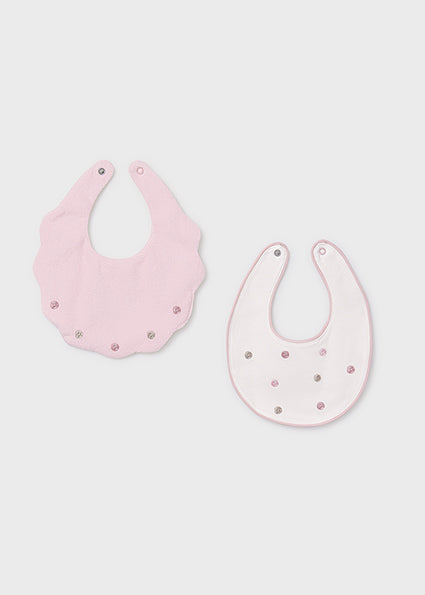 Waterproof 2-Pack Baby Orchid Bibs