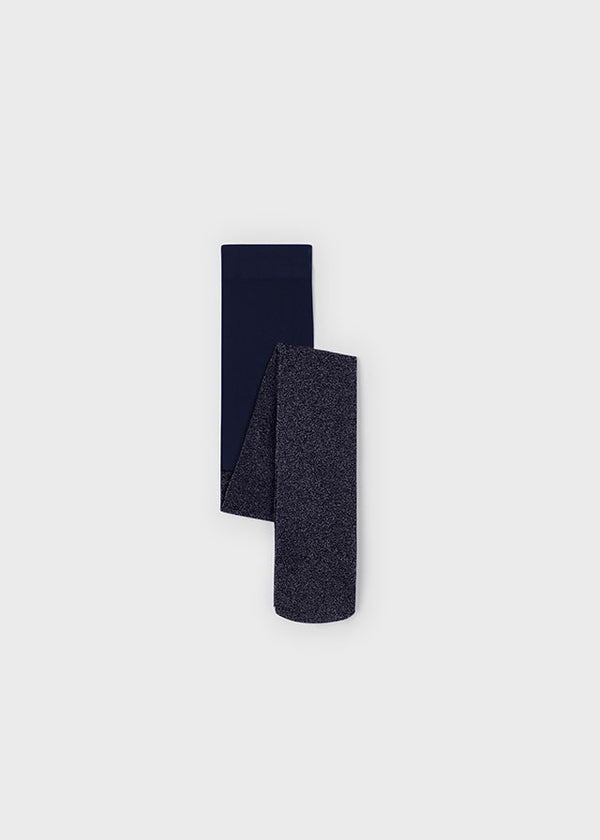 Navy Metallic Thread Tights