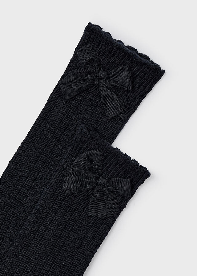 Girl Knee High Socks - Black