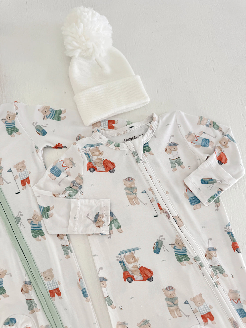 Golfing Teddy Bear Footie