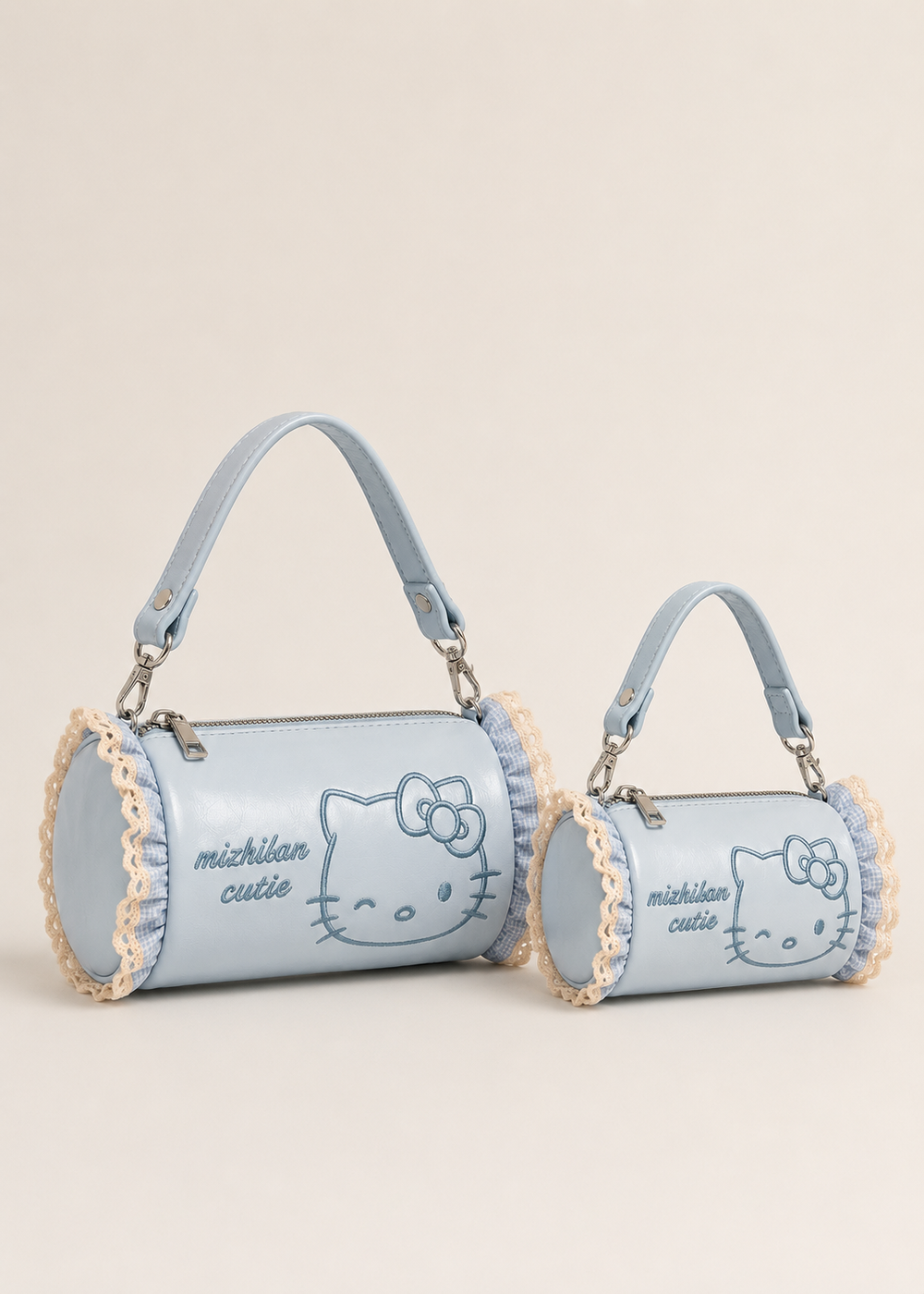 Blue Ruffle Kitty Purse