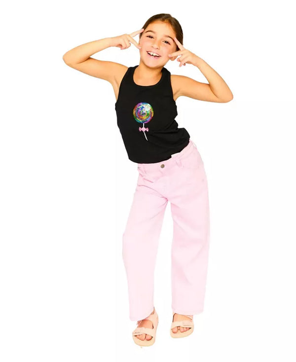Timeless Classic Pink Wide Leg Jeans