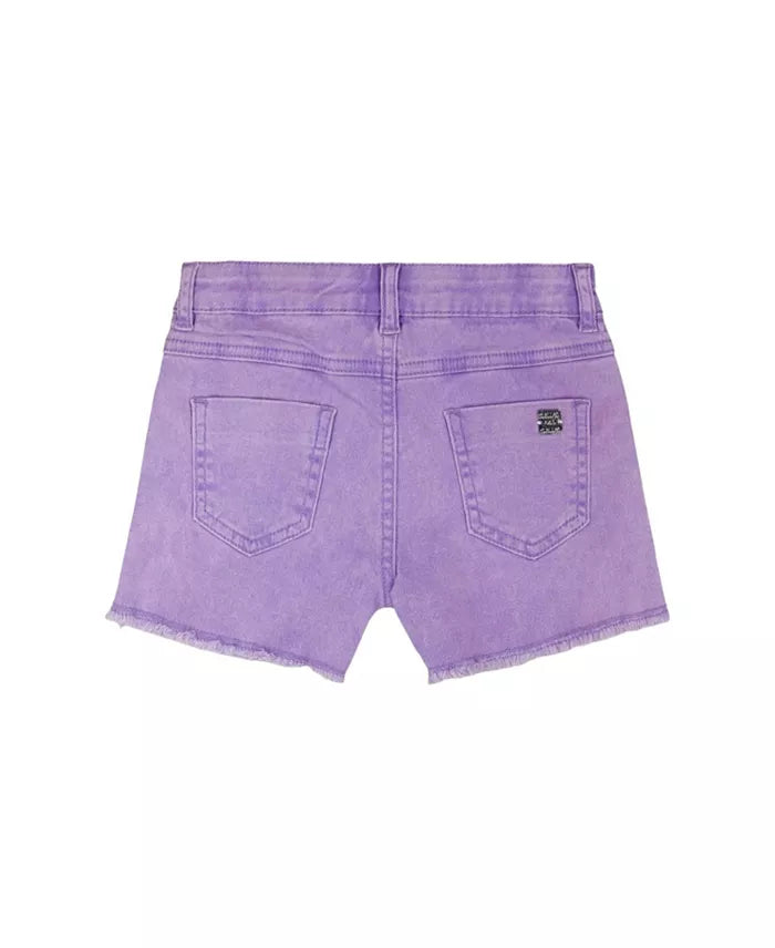 Girls' Heart Embroidery Denim Shorts