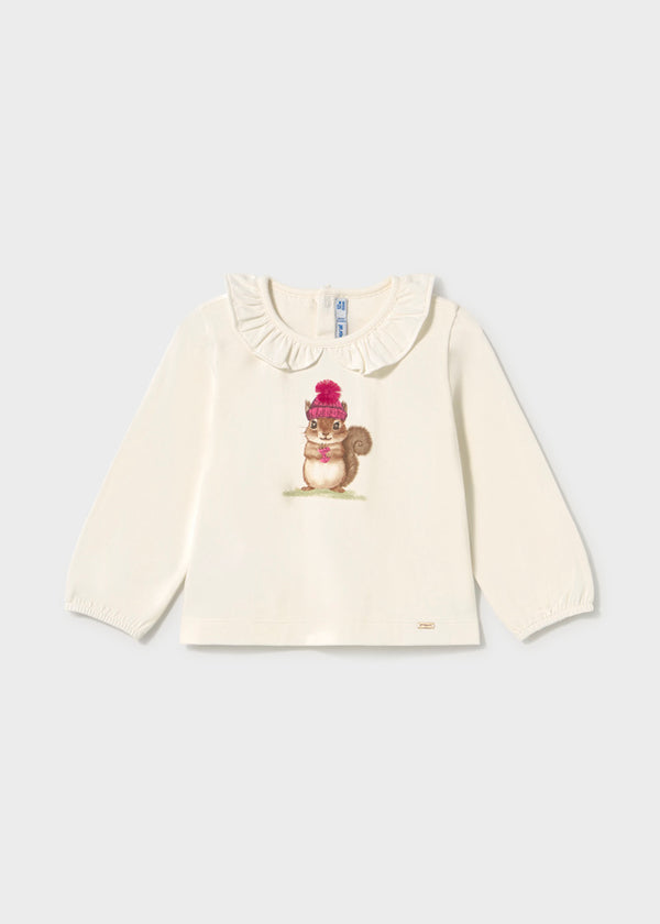 Baby ruffle-neck T-shirt