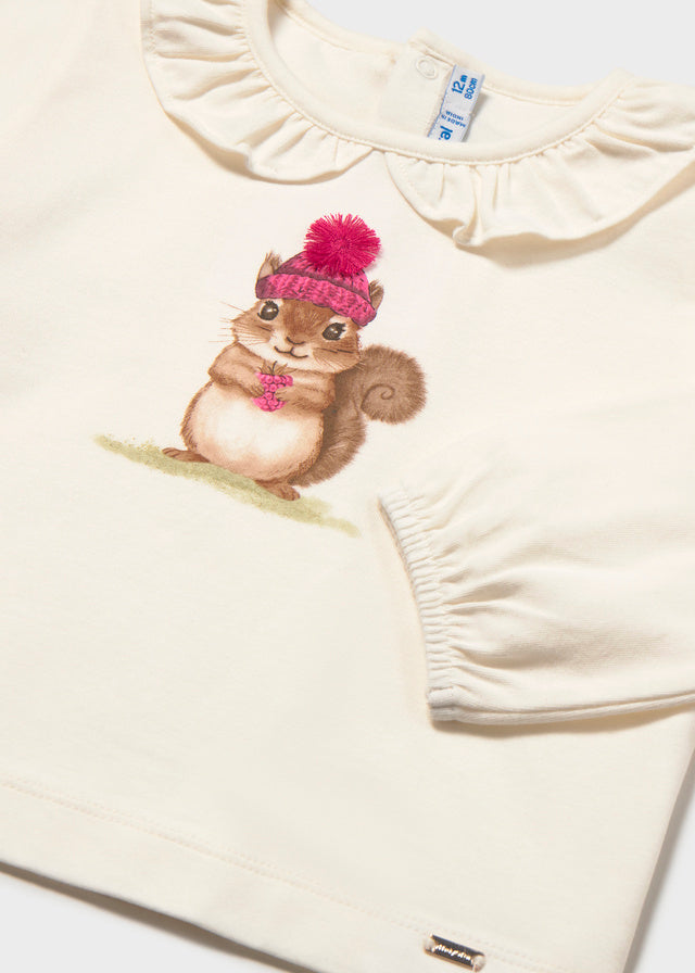 Baby ruffle-neck T-shirt