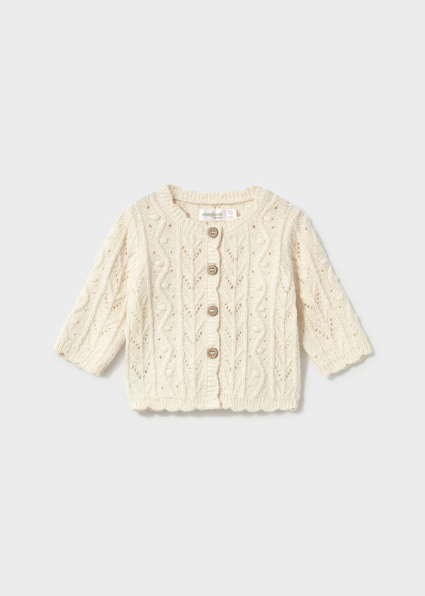 Newborn Girl Knit Cardigan