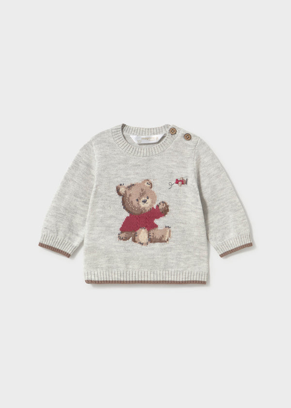 Baby Boy Jacquard Sweater Steam Melange