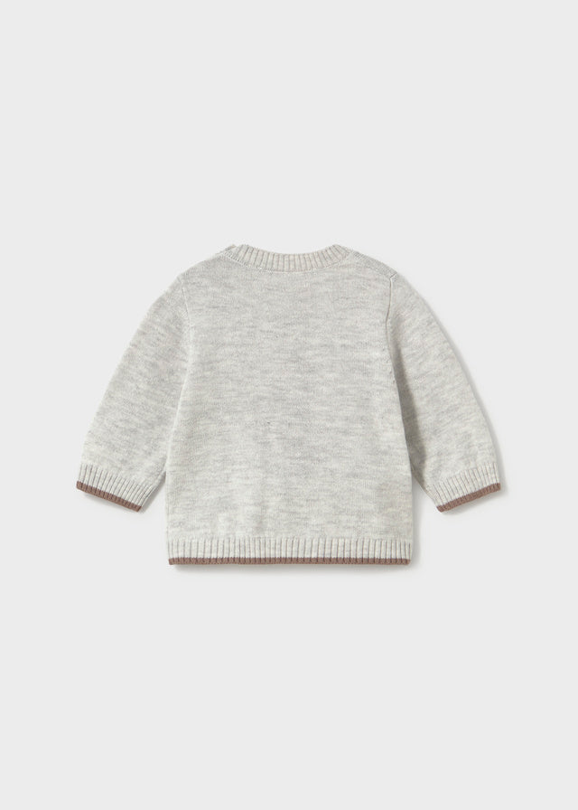 Baby Boy Jacquard Sweater Steam Melange