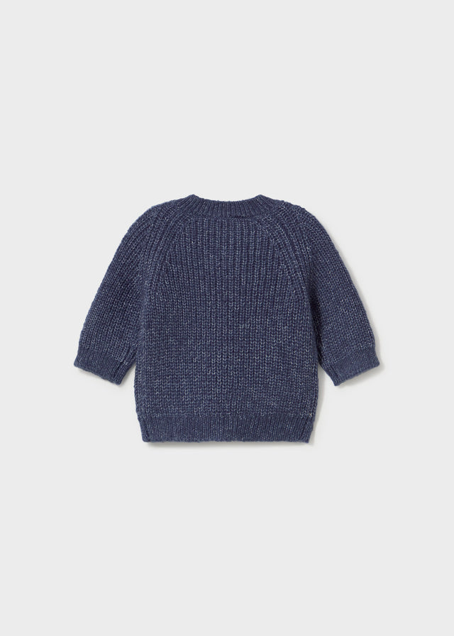 Baby Boy Indigo Knit Cardigan