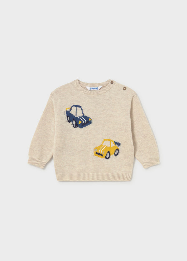 Baby Intarsia Sweater Cars