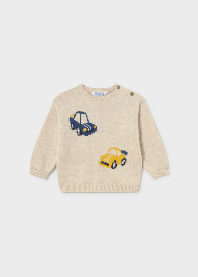Baby Intarsia Sweater Cars