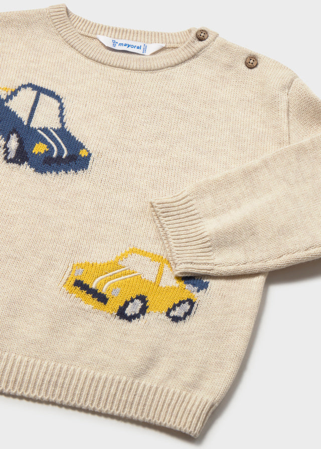 Baby Intarsia Sweater Cars