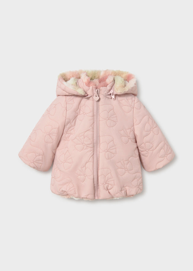 Newborn Girl Reversible Puffer Jacket