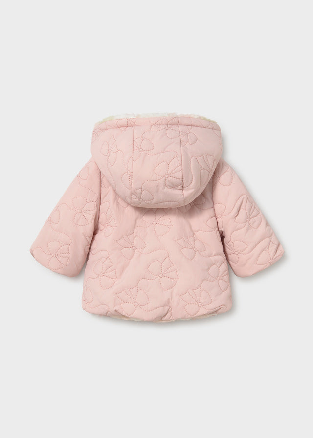 Newborn Girl Reversible Puffer Jacket