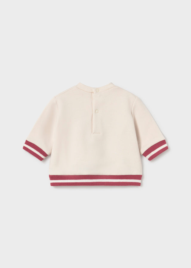 Newborn Girl Embroidered Sweatshirt