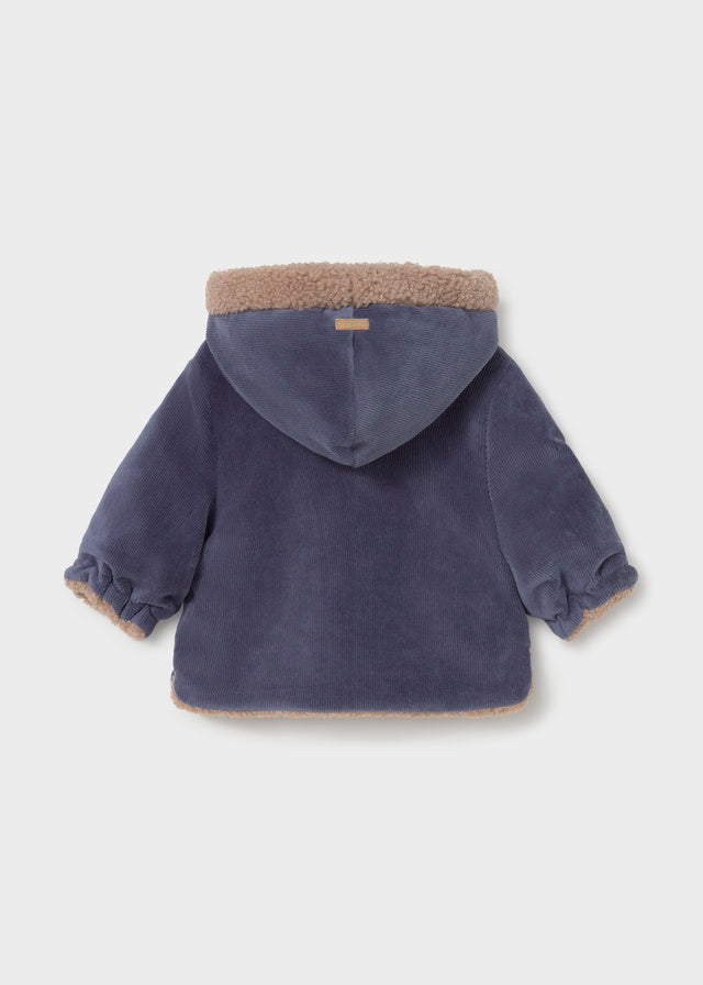 Baby Boy Indigo Reversible Faux Fur Coat