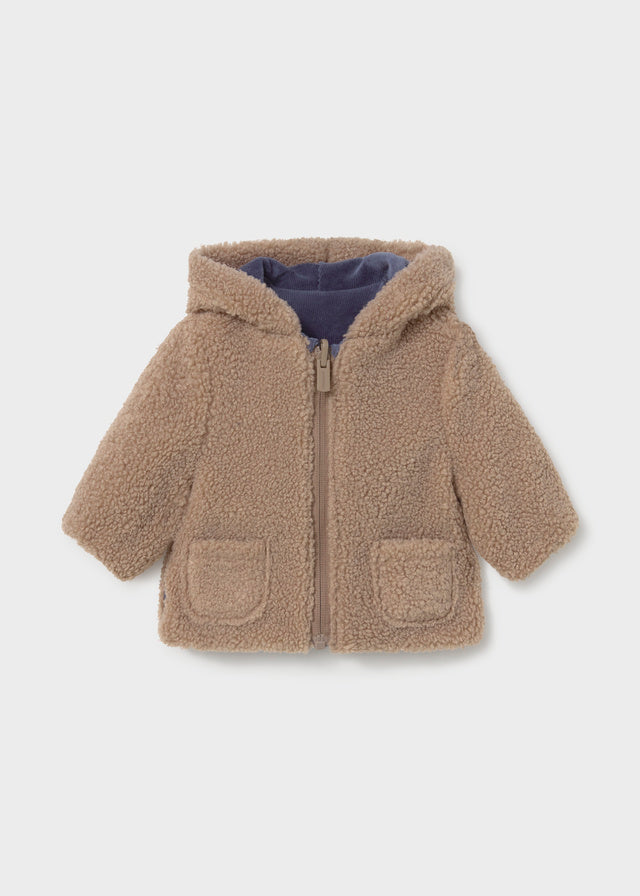 Baby Boy Indigo Reversible Faux Fur Coat