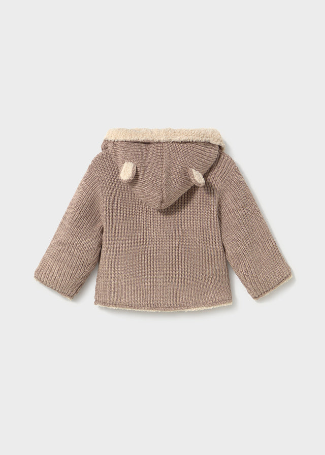 Knit Reversible Cardigan in Beige