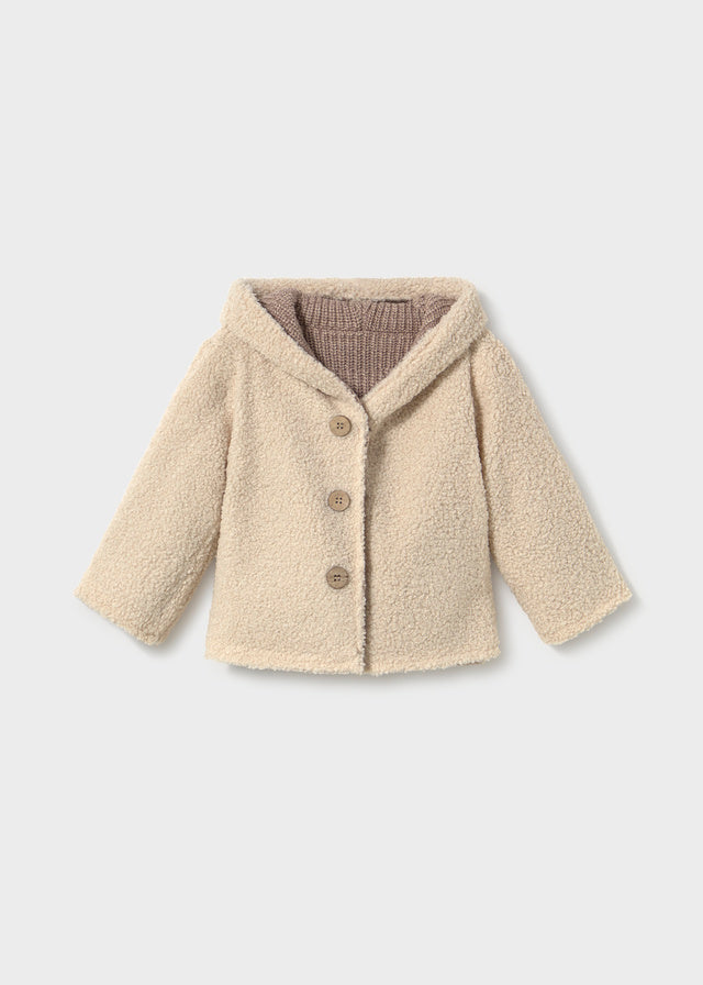 Knit Reversible Cardigan in Beige