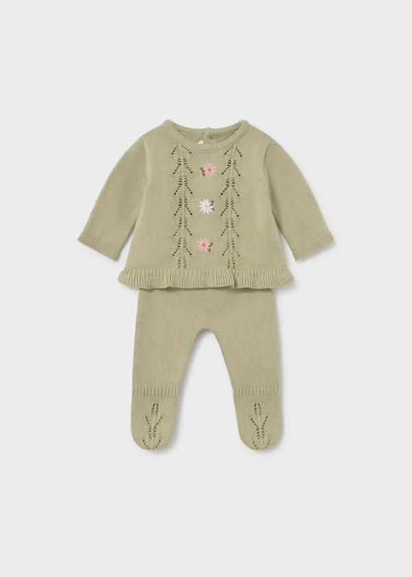 Baby Girl Bayleaf Knit Gaiters Set