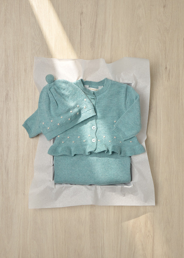 Newborn Girl Pants and Cardigan Set
