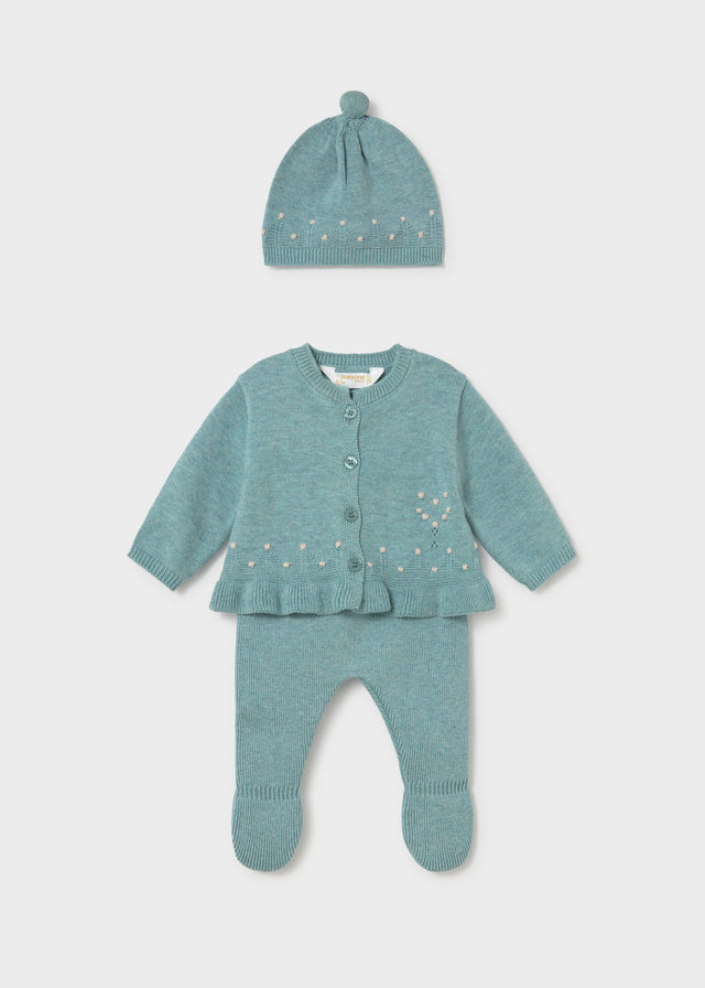 Newborn Girl Pants and Cardigan Set