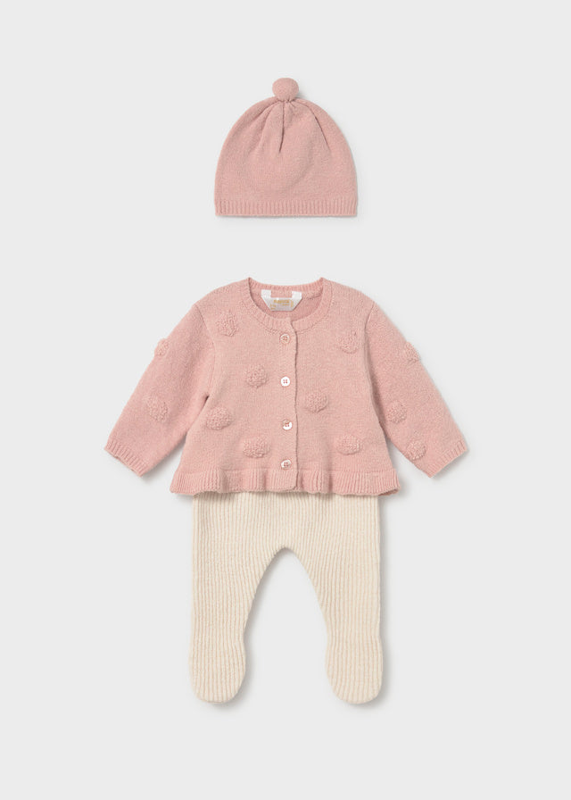 Newborn Girl Pants and Cardigan Set