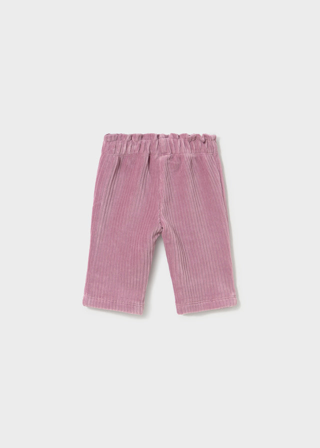 Newborn Girl Corduroy Pants - Grape