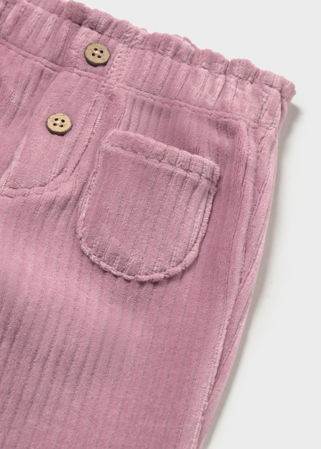 Newborn Girl Corduroy Pants - Grape