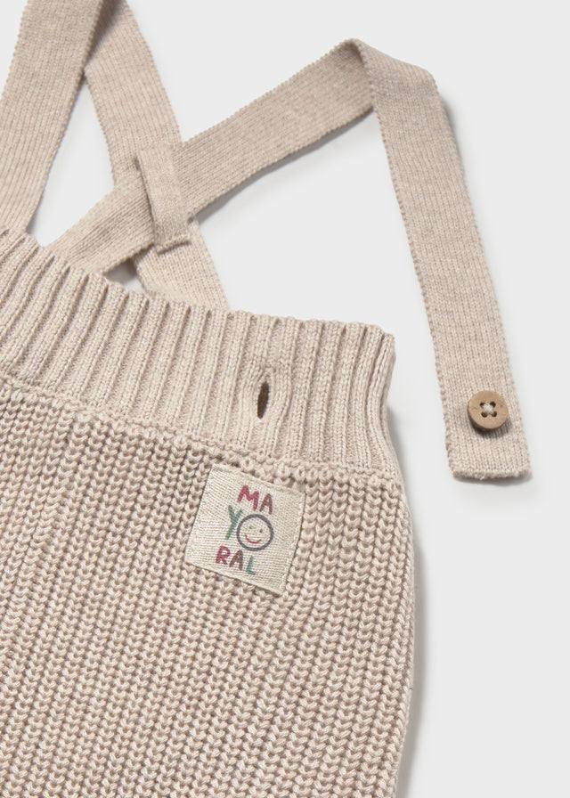Baby Knit Suspenders Pants