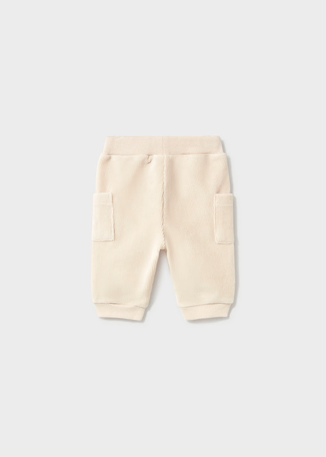 Newborn Boy Corduroy Pants - Milk