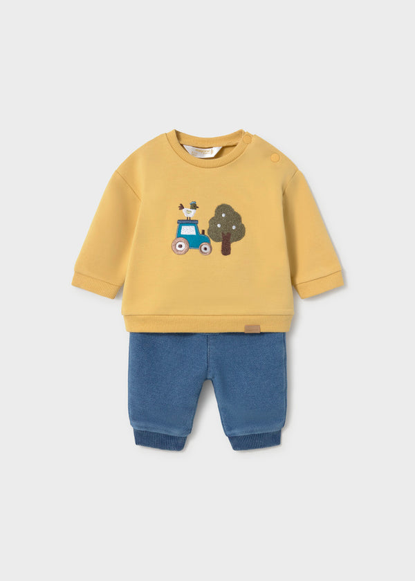 Newborn Boy Pants and Sweatshirt Set
