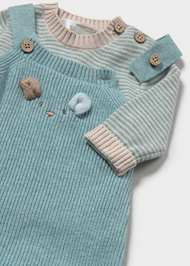 Baby Dungaree and Sweater Set