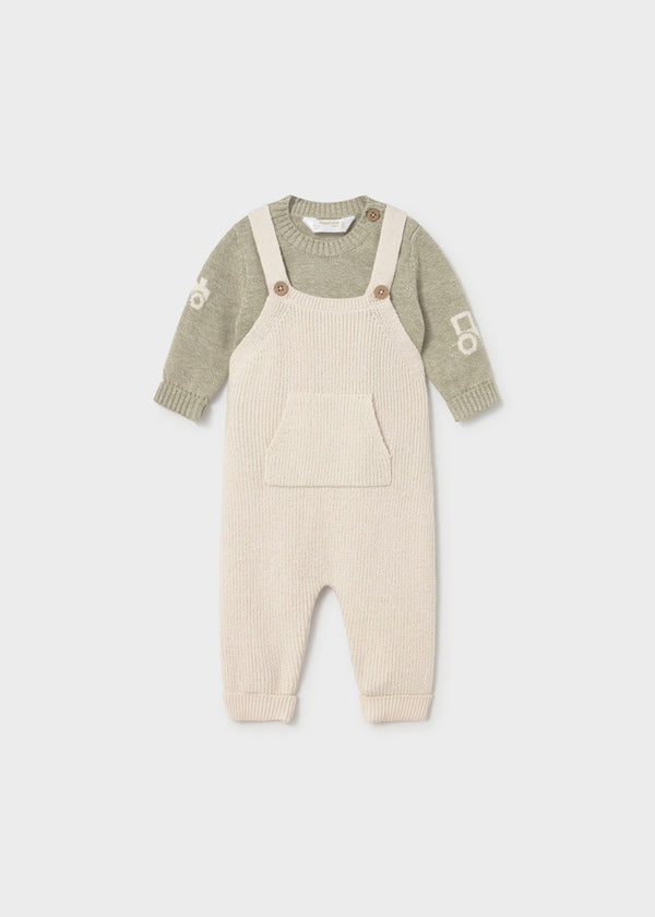 Newborn Boy Dungaree and Sweater Set