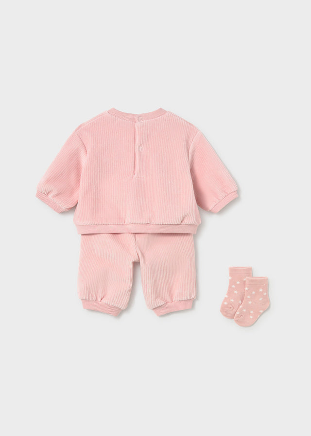 Newborn Girl Tracksuit With Socks