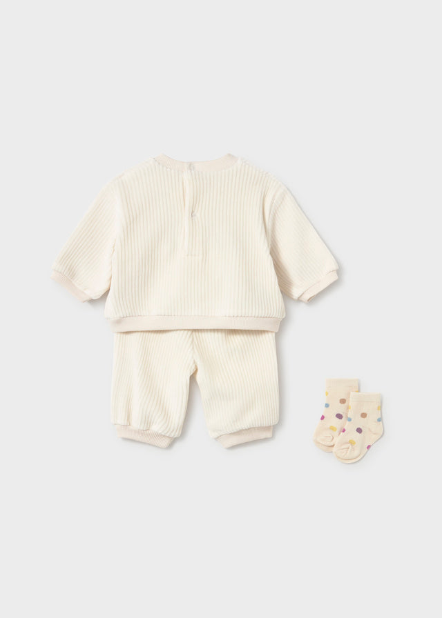 Ceramic Baby Girl Tracksuit With Socks