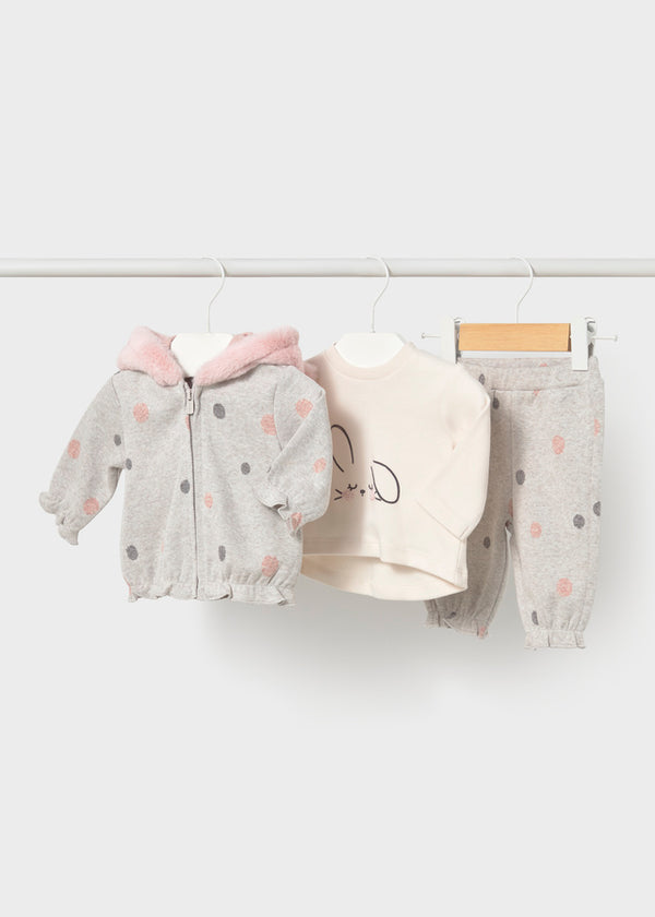 Newborn Girl Tracksuit with T-Shirt