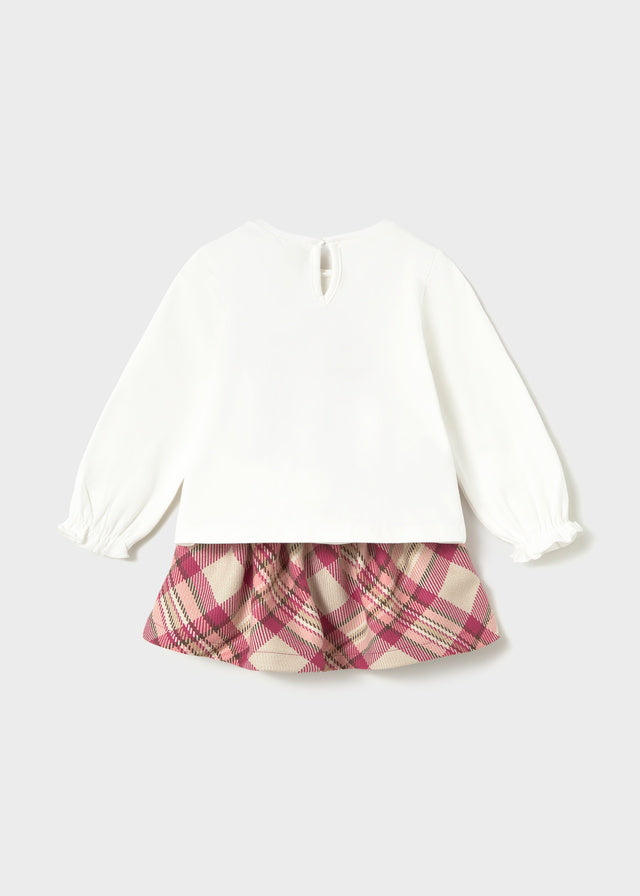 Baby Plaid Skirt and T-Shirt Set