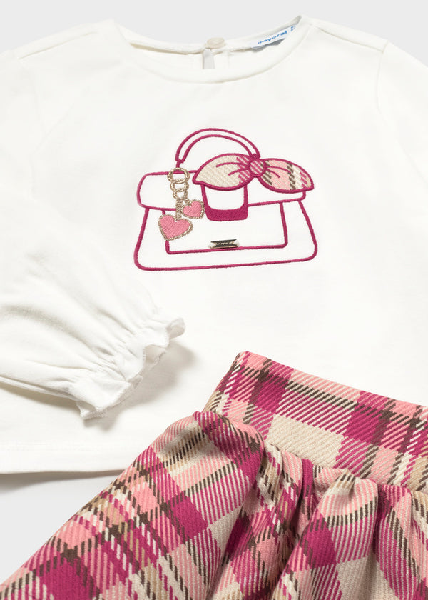Baby Plaid Skirt and T-Shirt Set