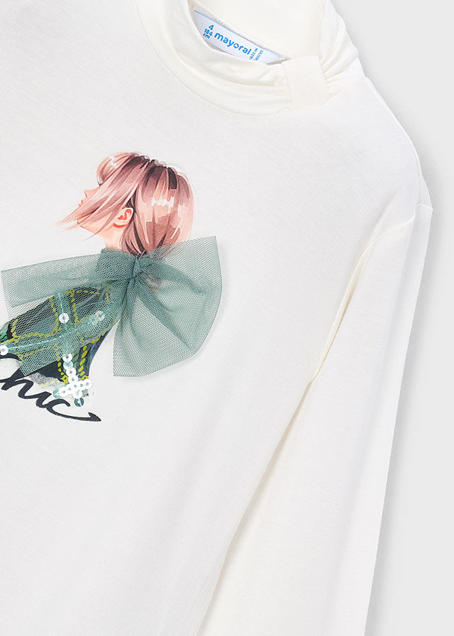 Girls Mock Neck T-Shirt
