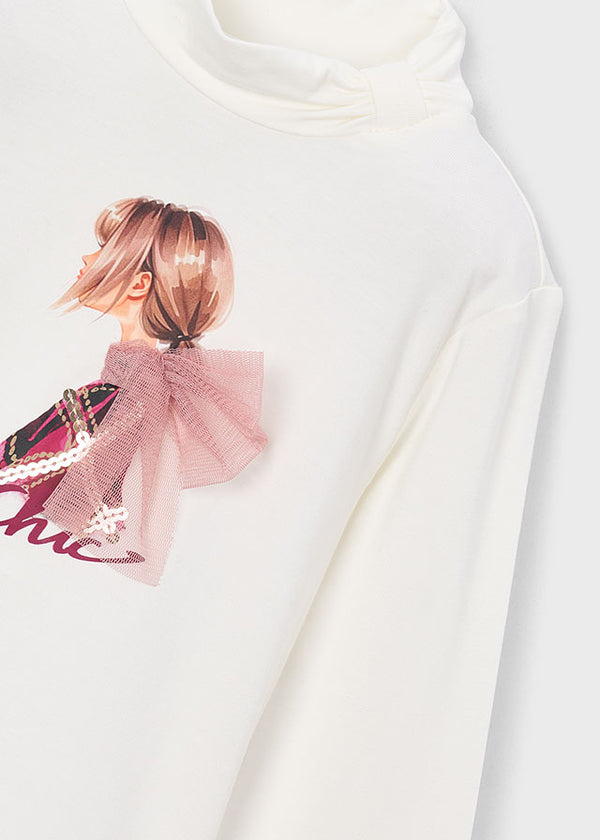 Girls Mock Neck T-Shirt