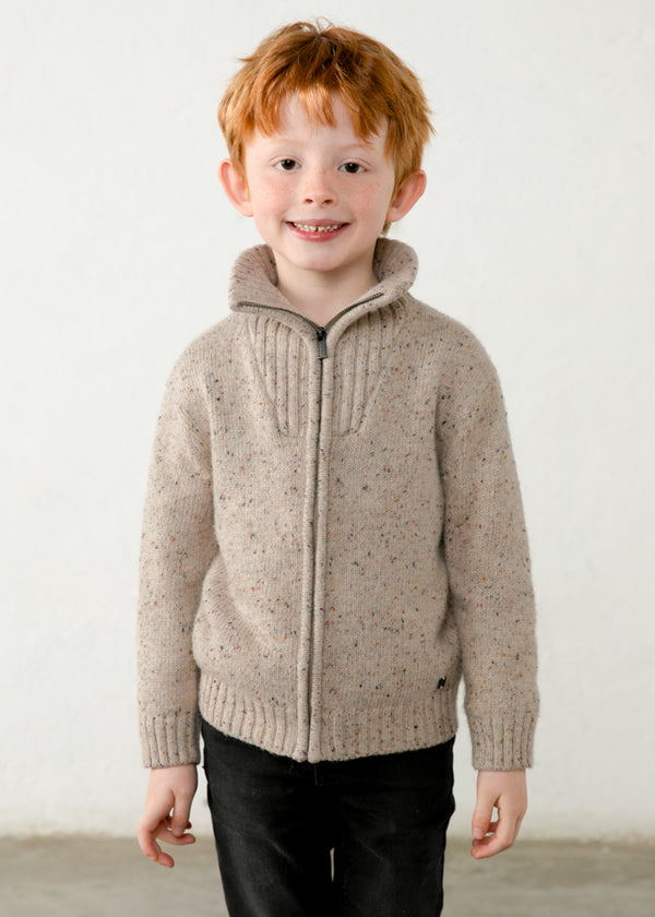 Boy Knit Zip-Up Sweatshirt