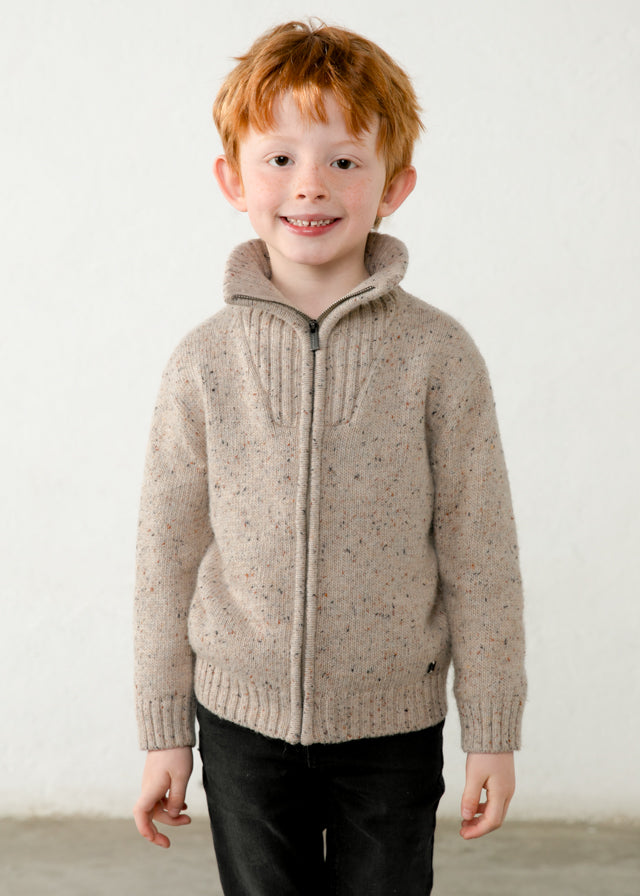 Boy Knit Zip-Up Sweatshirt