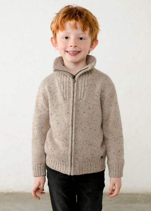 Boy Knit Zip-Up Sweatshirt